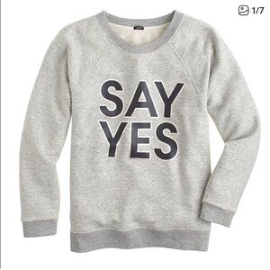 J. Crew Gray and Cream Sweatshirt